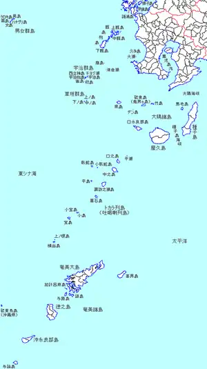 草垣群島の位置(100x100内)