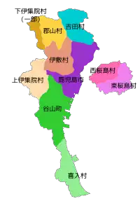 吉野村・中郡宇村・西武田村編入後（1934年時点）