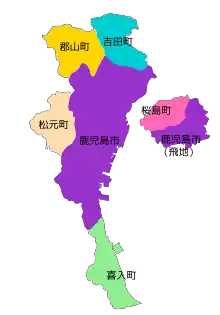 谷山市新設合併後（2003年時点）