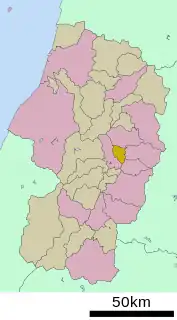 河北町位置図