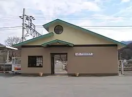 甲斐岩間駅 駅舎(2006年1月)