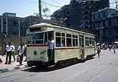 旧型のボギー車(1977年撮影)