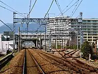 構内を下り方から見る(2013年3月6日)