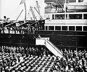1900年、義和団の乱に際して清に出征する東アジア遠征軍に演説するヴィルヘルム2世