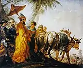 「開拓農民を賞する中国皇帝」(c.1770)