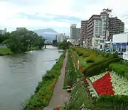 開運橋より岩手山を望む