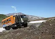 カムチャッカ半島を走るKamAZ-43105 (2010年)