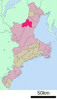 亀山市位置図