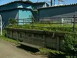 プラットホームが保存されている神川中学校前駅。（2010年9月25日）