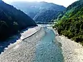 中流。石鎚ふれあいの里手前付近