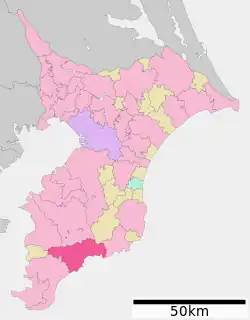 鴨川市位置図