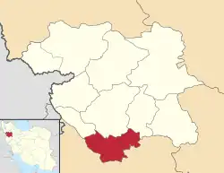 Location in Kurdistan Province