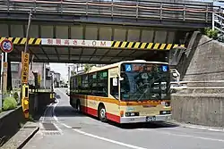 冠水ガード君が設置されたアンダーパス(東京都町田市)