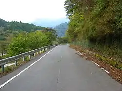 ツツジ新道入口から犬越路方面を望む