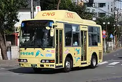 町田市金森地区かわせみ号 三菱ふそう・エアロミディME(CNG車)