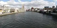 金屑川(百道橋付近、左:百道、右:室見)