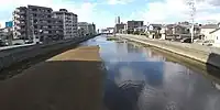 金屑川（涼橋付近、左：室見、右：弥生）