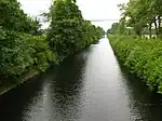 アウグストゥフ運河。両側には木が植っている。