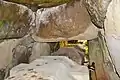 北丘石室 玄室（羨道方向）