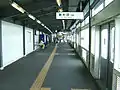 仮設駅舎ホーム（2008年7月）