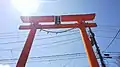 蒲原神社もう一つの鳥居。(2019年4月撮影）