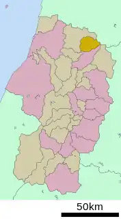 金山町 (山形県)位置図