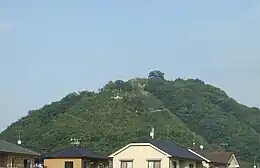 西側から見た本丸付近遠景