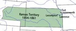 Kansas Territoryの位置
