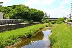 野口橋(東村山市)より望む空堀川