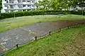 周濠部分の遺構標示