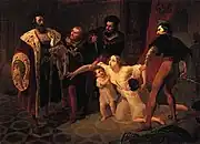 命乞いするイネス（1834年、ブリューロフ画）