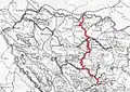 ボスナ線の路線図