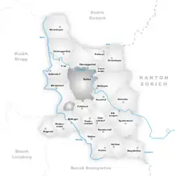 バーデンの位置の位置図