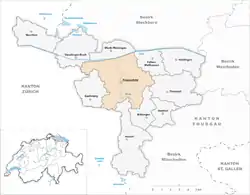 フラウエンフェルトの位置の位置図