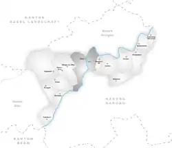 オルテンの位置の位置図