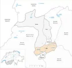 シオンの位置の位置図