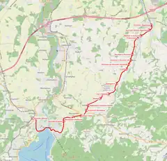 グムンデン - フォルヒドルフ線の路線図