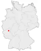 Lage der kreisfreien Stadt Koblenz in Deutschland