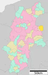 軽井沢町位置図