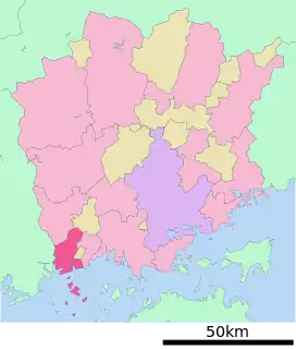 笠岡市位置図