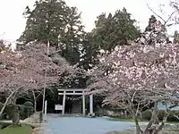 春の鹿島天足和気神社境内