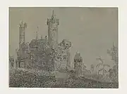 高い塔と城(c.1622-c.1625)