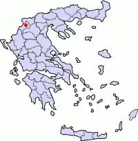カストリアの位置の位置図