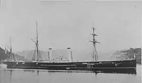 1878年頃の春日#日本海軍全艦艇史p.462、No.1120の写真解説。