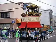 出来町天王祭の河水車（2013年6月）