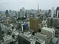 南側の東京タワー等を見る(2010年6月20日撮影)