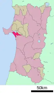 潟上市位置図