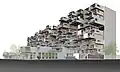 カトリーナデザインコンペ高台に建つ高密度集合住宅