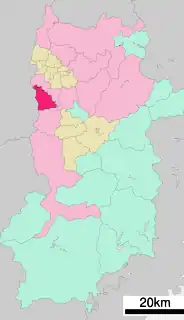 葛城市位置図