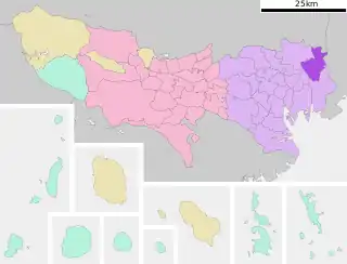葛飾区位置図